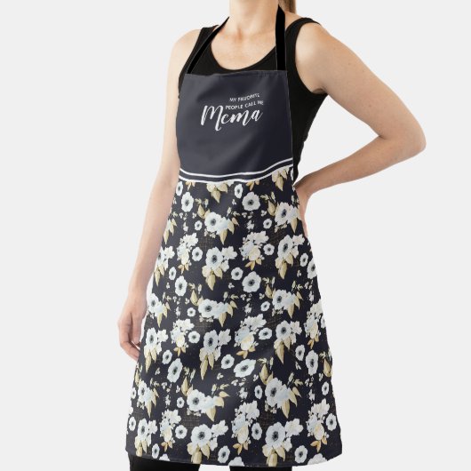 Tablier Grand-mère personnalisée Cute Floral Apron (Insitu)