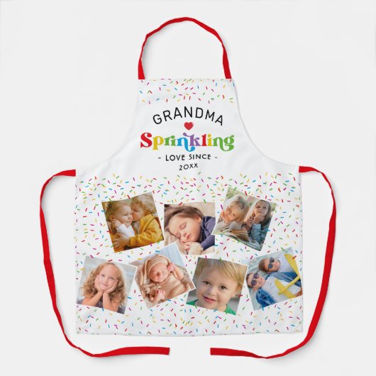 Tablier Grand-mère Sprinkling Love Photo Apron (Recto)