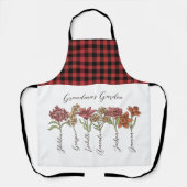 Tablier Grand-mère's Flower Garden 6 petits Nom Floral (Recto)