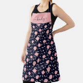 Tablier Grand Motif point bleu et rose (Insitu)