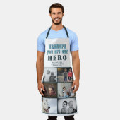 Tablier Grand-père vous êtes notre Héros 6 Photo Collage (Porté)