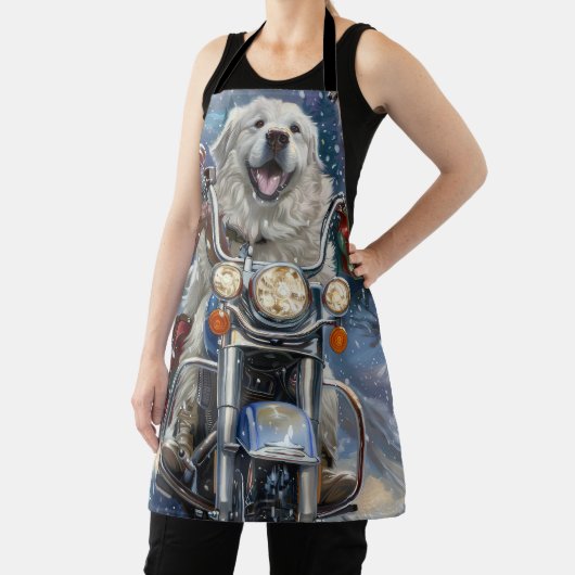 Tablier Grand Pyrénées Chien équitation Moto Noël (Insitu)