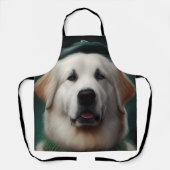 Tablier Grand Pyrenees en tenue de la Saint-Patrick (Recto)