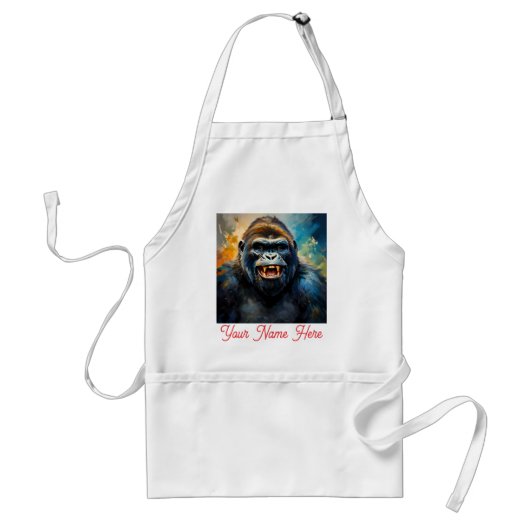 Tablier Grand sourire de gorille (Devant)