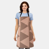 Tablier Grand Triangles géométriques Mocha Mousse Dusty ro (Porté)