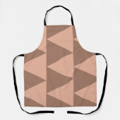Tablier Grand Triangles géométriques Mocha Mousse Dusty ro (Recto)