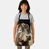 Tablier Grand Visage Brown Vache, Enfants Plein Impression (Insitu)