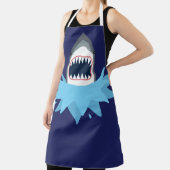 Tablier Grande attaque de requins blancs avec des mâchoire (Insitu)
