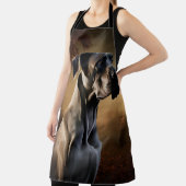 Tablier Grande Dane Halloween effrayante (Insitu)