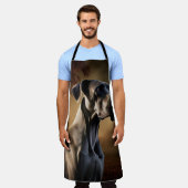 Tablier Grande Dane Halloween effrayante (Porté)