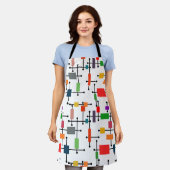 Tablier Grande grille moderne du milieu du siècle (Porté)