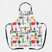 Tablier Grande grille moderne du milieu du siècle (Recto)