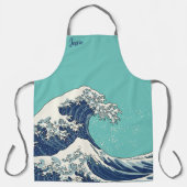 Tablier Grande vague - bleu traditionnel (Recto)