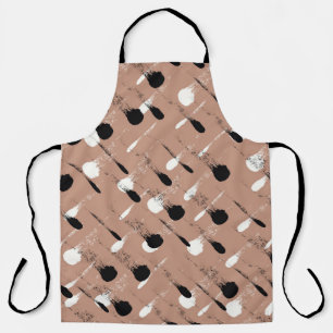 Tablier Grandes géométriques Brown Motif sans fil
