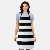 Tablier Grandes Noires Et Blanches Rétro (Porté)