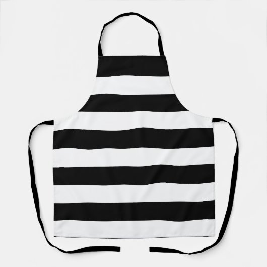 Tablier Grandes Noires Et Blanches Rétro (Recto)