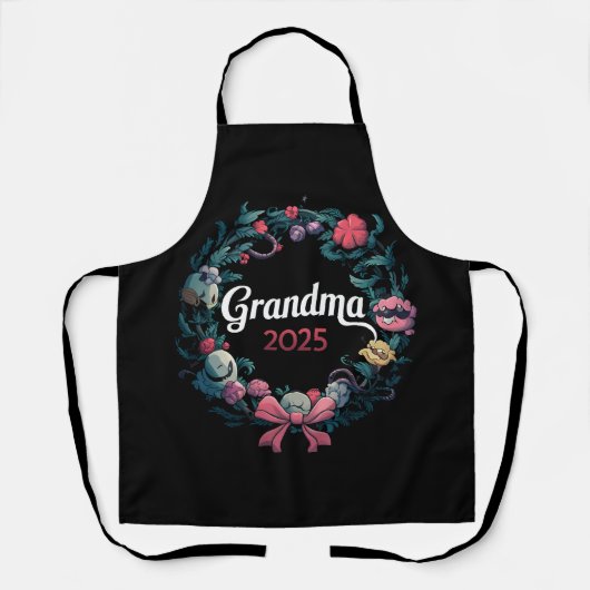 Tablier Grandma 2025 Pour Nouveau Cadeau Grand-Mère (Recto)