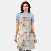 Tablier Grandma Cuisine femme cuisson aquarelle Floral (Porté)