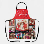 Tablier Grandma Elegant Photo Red Apron (Recto)