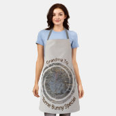 Tablier Grandma mignonne lapin Brown lapin Nana (Porté)