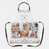 Tablier GRANDMA NOUS VOUS AIMONS Votre Nom Photo Collage A (Recto)