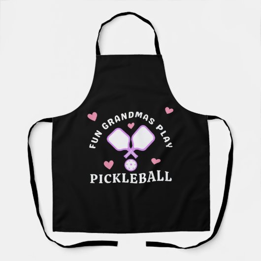 Tablier Grandmas amusants Jouer Pickleball (Recto)
