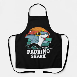 Tablier Grandpa Daddy Padrino Shark Espagnol Parrain Vint