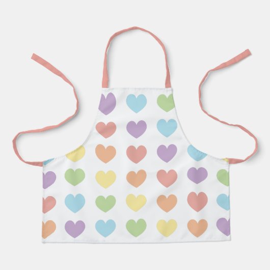 Tablier Grands Coeurs Pastel (Recto)