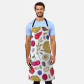 Tablier Granola, motif muesli sans soudure. Main des floco (Porté)