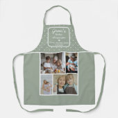 Tablier Gran's Kitchen Always Open Sage Green Dots Photo (Recto)