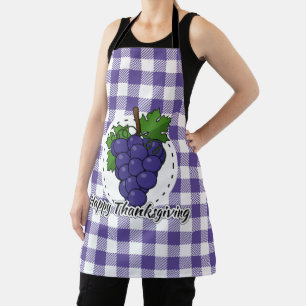 Tablier Grape on Violet Plaid
