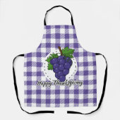 Tablier Grape on Violet Plaid (Recto)