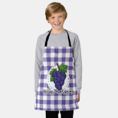 Tablier Grape on Violet Plaid (Porté)