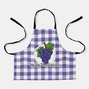 Tablier Grape on Violet Plaid