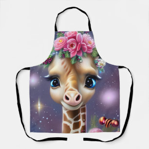 Tablier Graphique de Giraffe Bébé mignonne