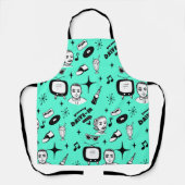 Tablier Graphique nostalgique style Pop 1950 (Recto)