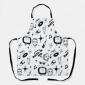 Tablier Graphique nostalgique style Pop 1950 (Recto)