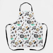 Tablier Graphique nostalgique style Pop 1950 (Recto)