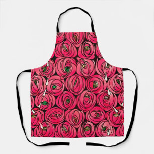 Tablier Graphique rose Art Nouveau Rennie Macintosh