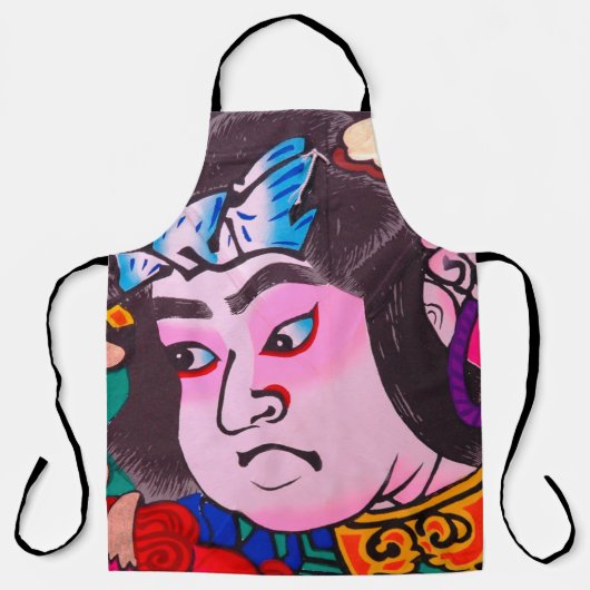 Tablier Graphique sur Kiteart traditionnel japonais, cerf- (Recto)