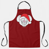 Tablier Graphiques de Noël blanc de Santa Mouse Screwball (Recto)