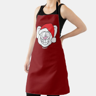 Tablier Graphiques de Noël blanc de Santa Mouse Screwball