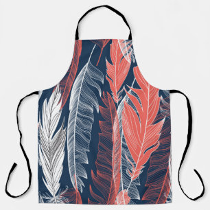 Tablier Graphiques En Plumes, Beau Motif sans couture.