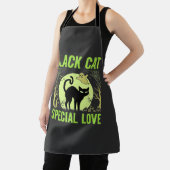 Tablier Graphisme d'amour spécial chat noir Halloween (Insitu)
