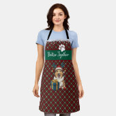 Tablier Graphisme de chien Colley Noël Renne (Porté)
