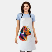 Tablier Graphisme de chien coloré - (Porté)
