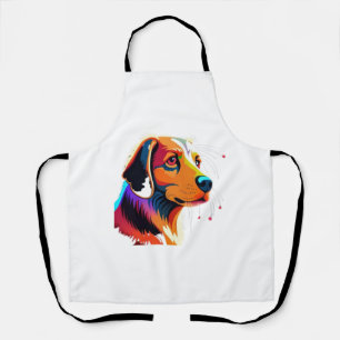 Tablier Graphisme de chien coloré -