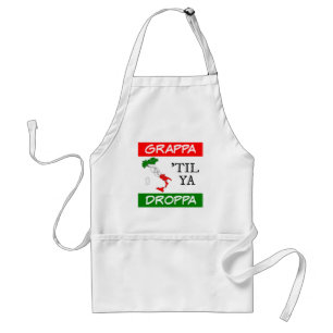 Tablier Grappa Til Ya Droppa Drapeau Carte Italie