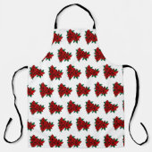 Tablier Grappe de pointe de Noël rouge (Recto)