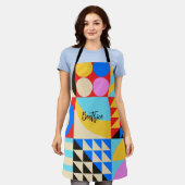 Tablier Gras Abstrait géométrique Customisé (Porté)